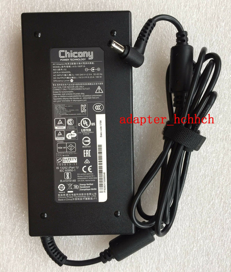 New Original OEM Chicony 19.5V 9.23A AC Adapter&Cord for Clevo P655RE3,P655RE3-G