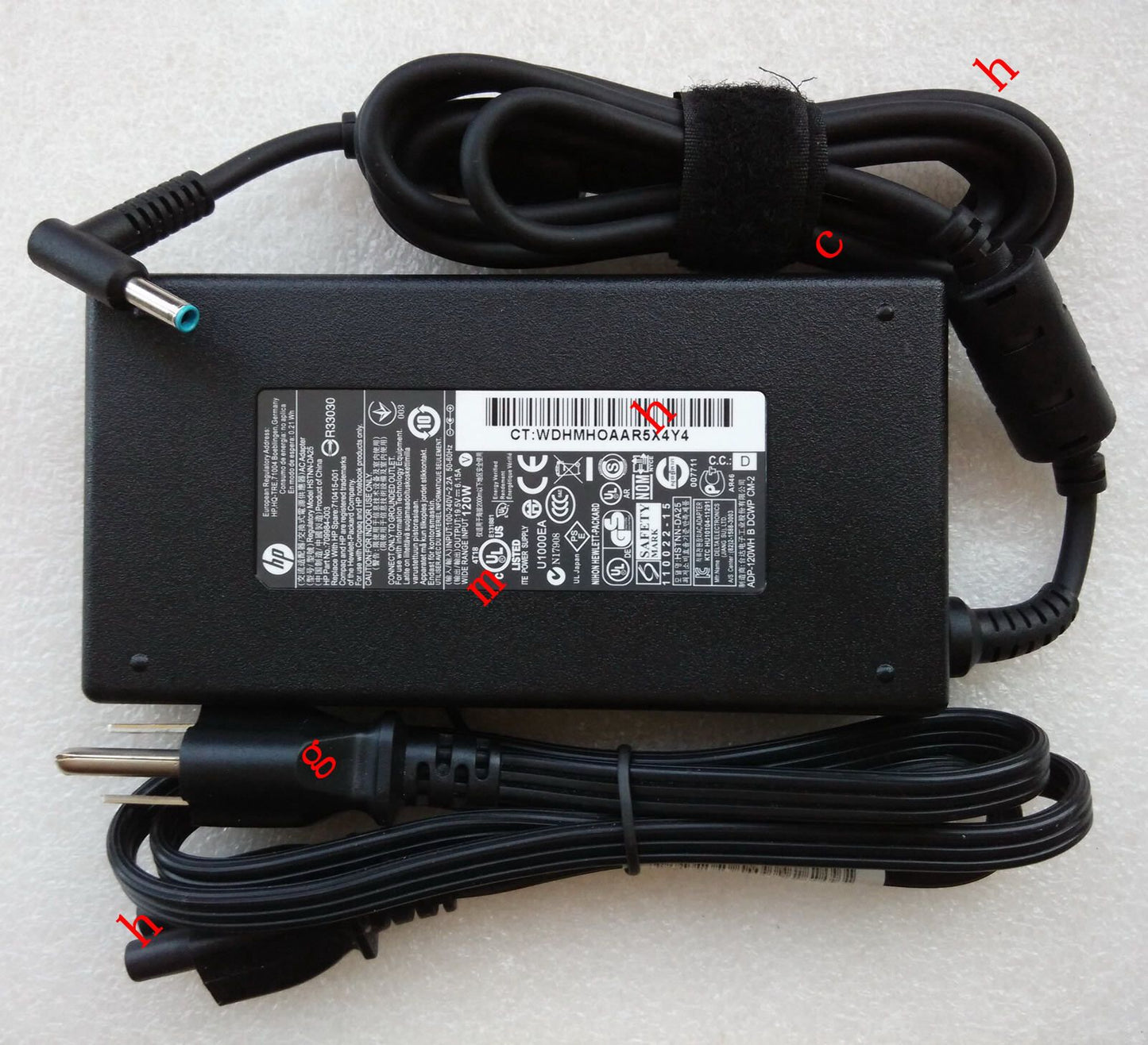 Original OEM HP 120W Cord/Charger Envy TouchSmart 15-j002la,15-j003la,710415-001