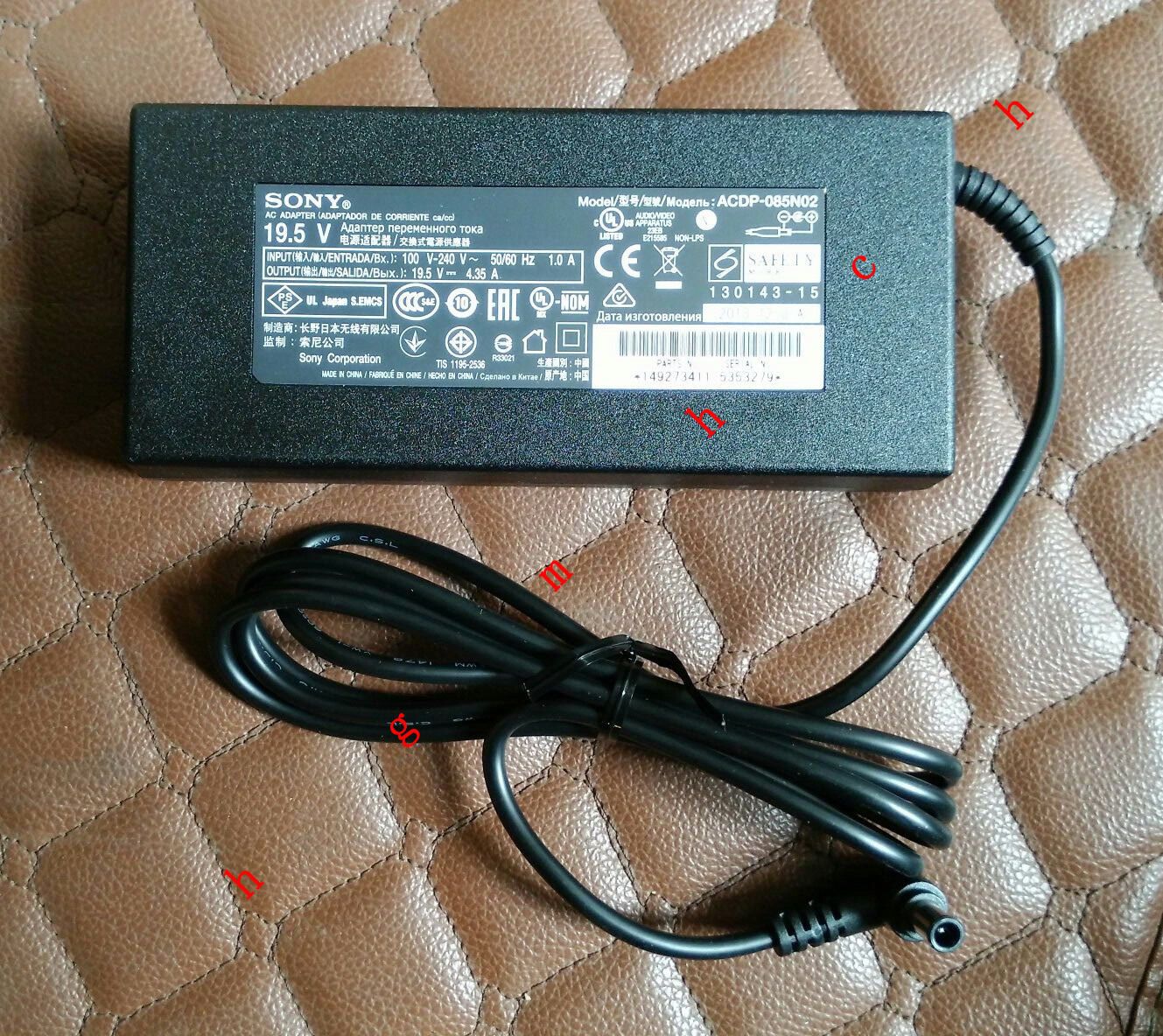 Original OEM Sony LED TV AC Adapte ACDP-085N02,149273411 KDL-48W600B 19.5V 4.35A