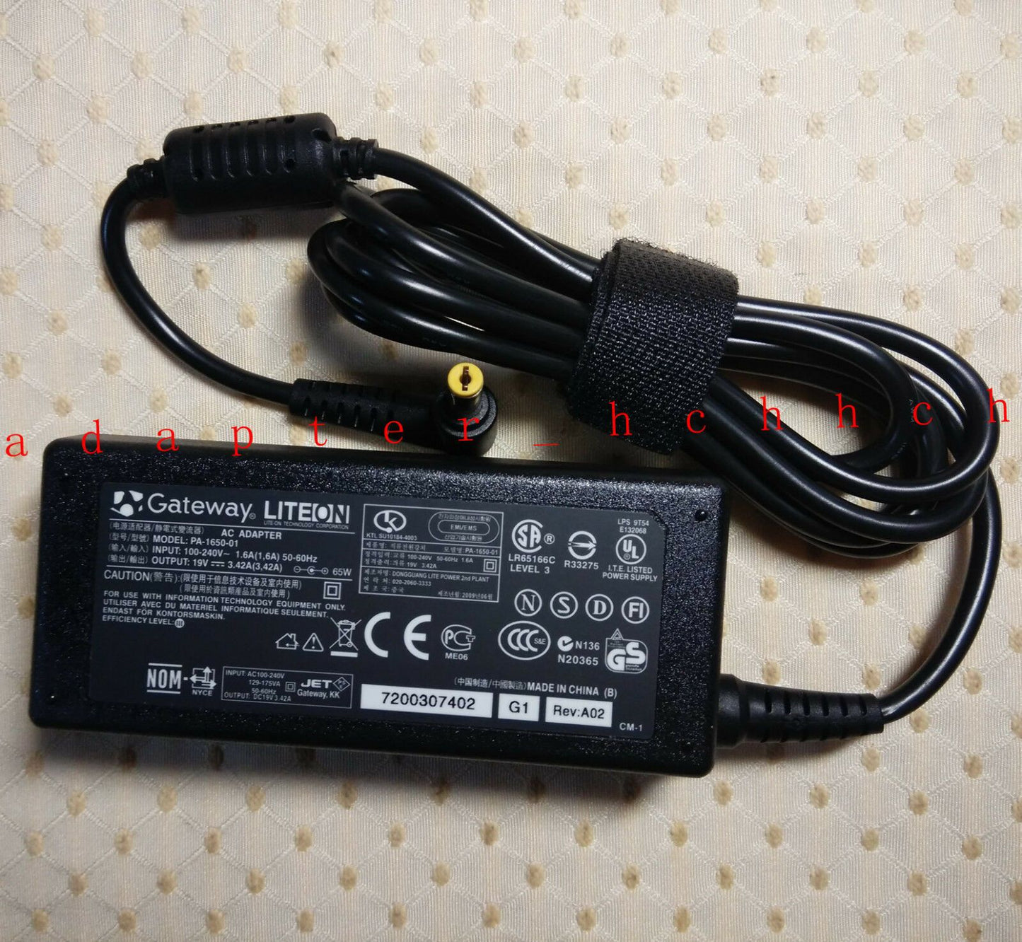 Original OEM 65W AC Adapter for Gateway LT2041U,LT2044U,LT21,LT25,LT27,LT28,LT30