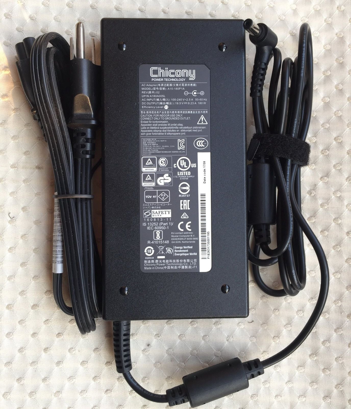 @Original OEM Chicony 180W AC Adapter for MSI GF72VR 7RF-650US,A15-180P1A Laptop