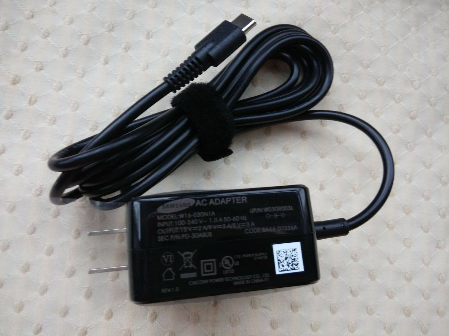 Original OEM Samsung Chromebook Plus XE513C24-K01US,W16-030N1A 30W AC/DC Adapter