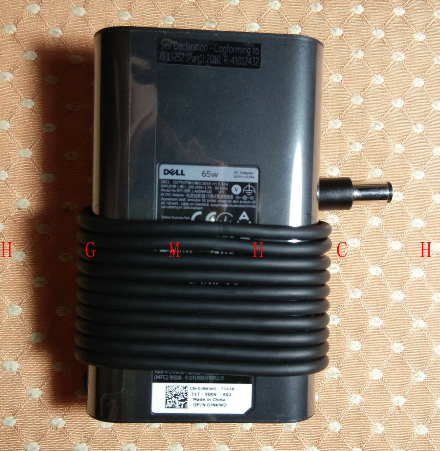 Original OEM Dell Latitude 3340,P47G001 65W 19.5V 3.34A AC Adapter Cord/Charger