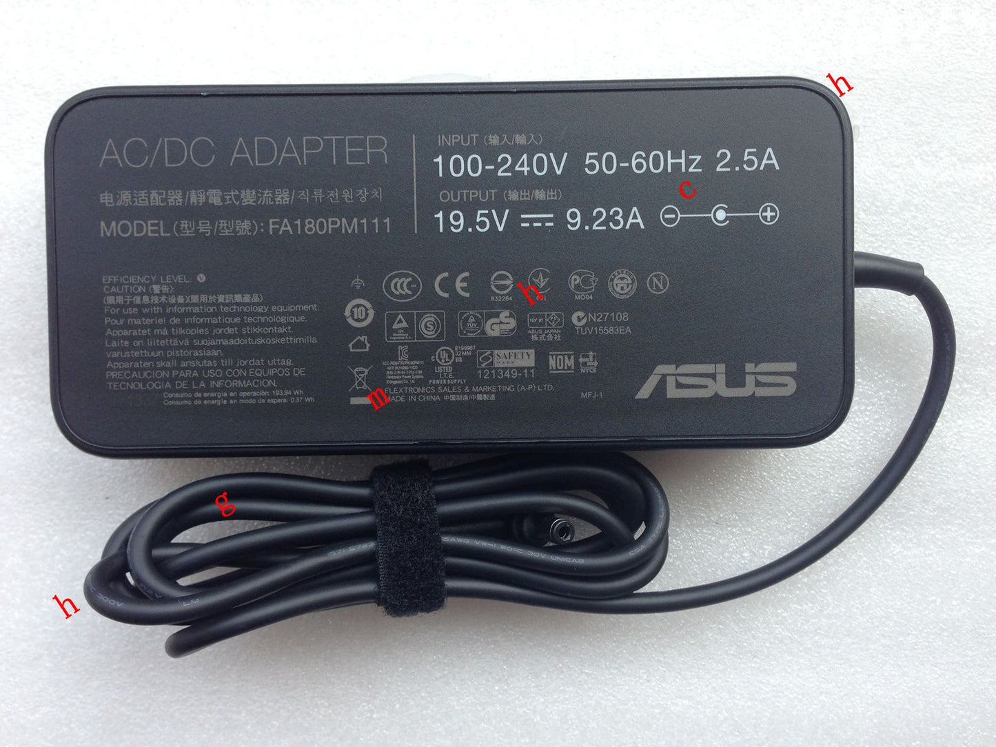 Original Genuine OEM Asus 19.5V 9.23A 180W Charger G750JX-QS71-CB,G750JX-DH71-CA