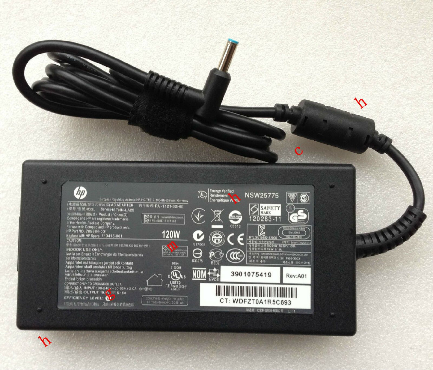 @Original Genuine OEM 120W AC Adapter for HP ENVY 15-q004tx,710415-001 Notebook