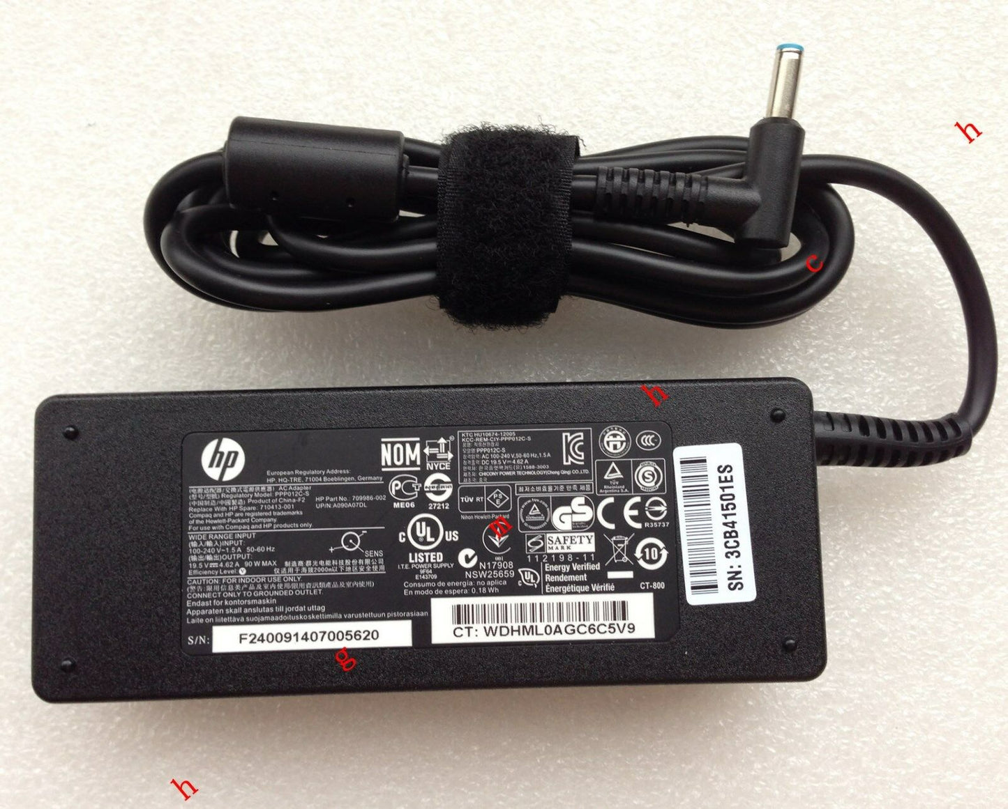 Original Genuine OEM HP Envy 15-k227cl 90W AC Power Adapter Supply Charger/Cord