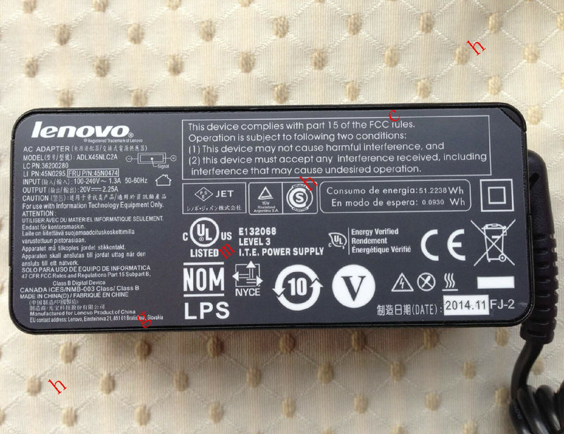 @New Original OEM Lenovo 45W AC Adapter for ThinkPad T450s 20BW000AUS Ultrabook