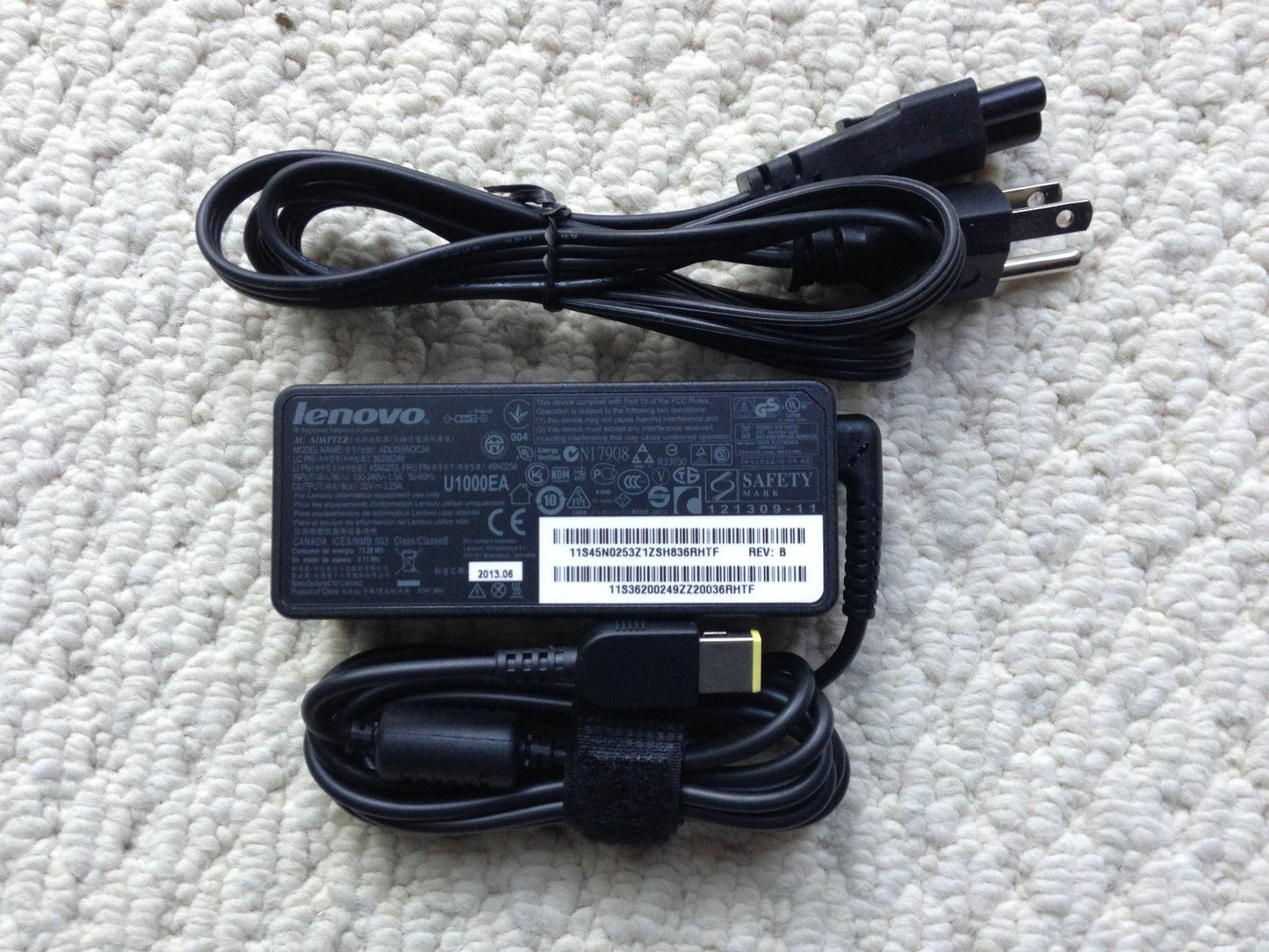 Original OEM Lenovo 65W 20V AC Adapter&Cord for ThinkPad T540 20BE/20BF Laptop