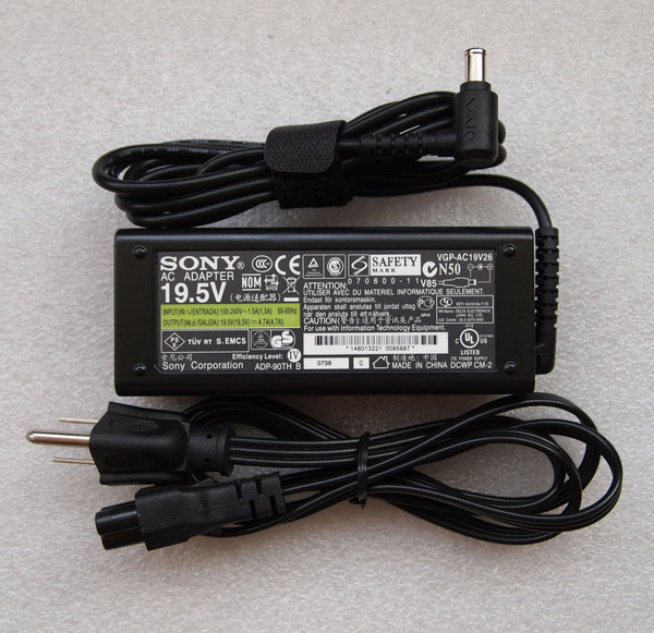 19.5V 4.7A AC Adapter+ Power Cord for Sony VAIO VGN OEM