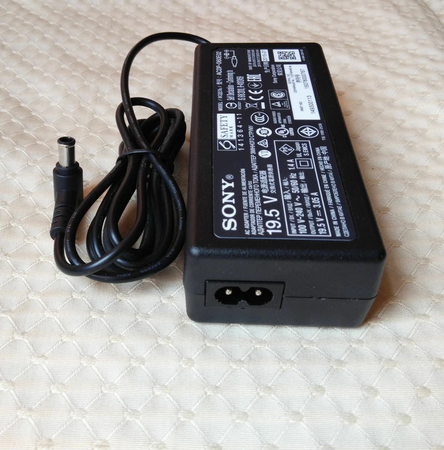 Original OEM Sony 19.5V AC/DC Adapter for Sony Bravia KDL-40R450C LED Smart TV