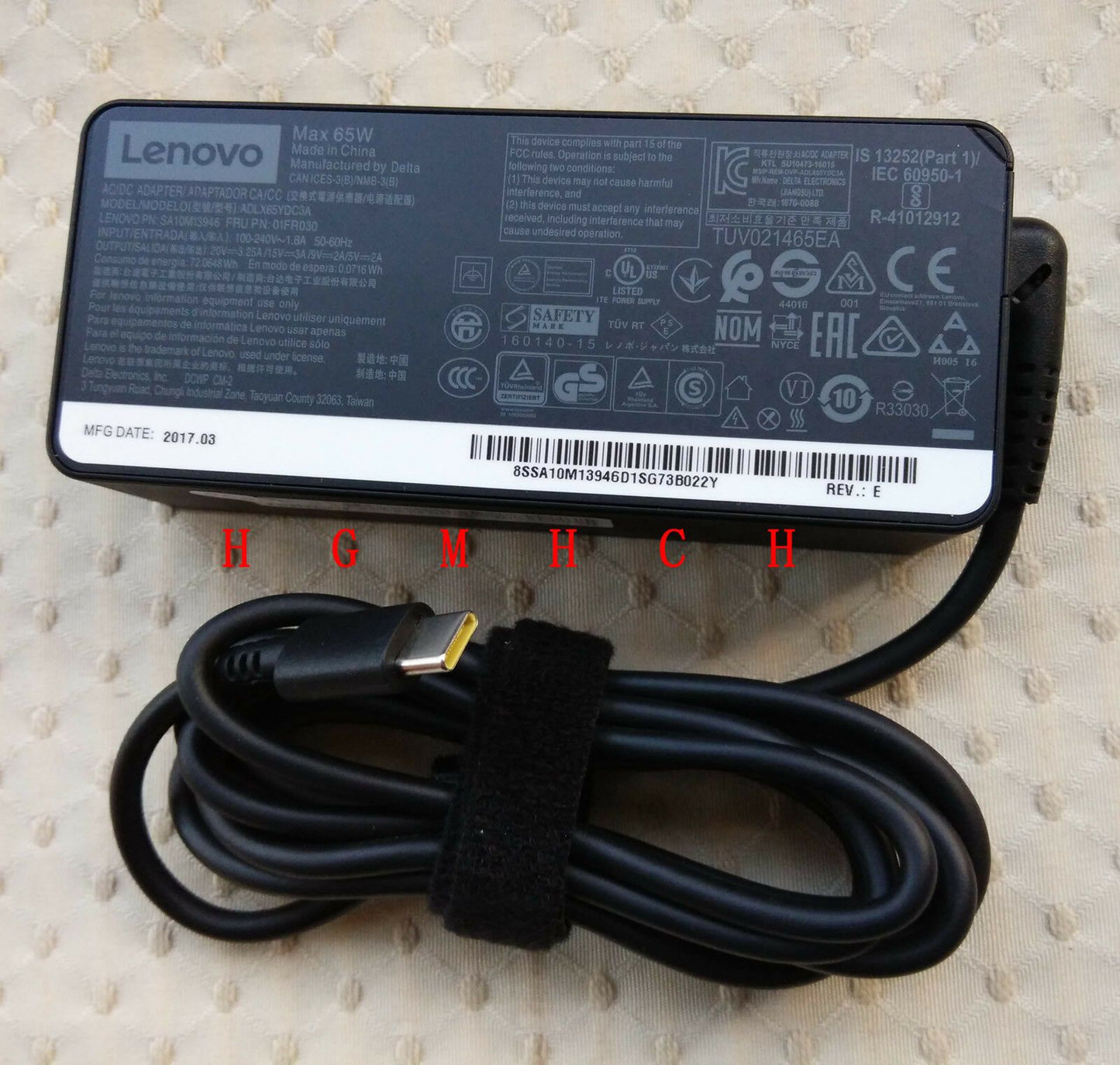 @New Original Lenovo 65W USB-C AC Adapter for Yoga C930-13IKB 81C4 Series Laptop