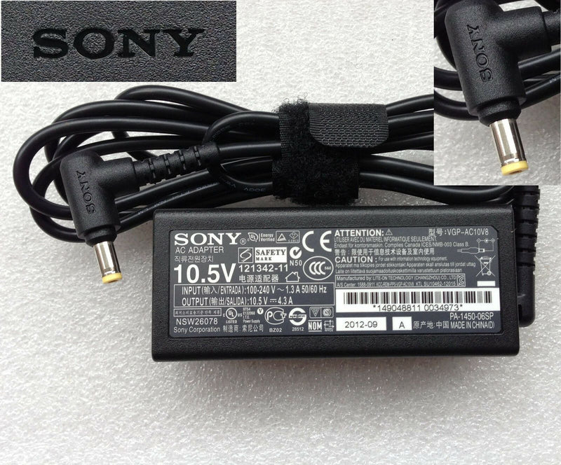 Original OEM Sony Vaio Duo 11 Series 10.5V 4.3A 45W AC Power Adapter Supply/Cord