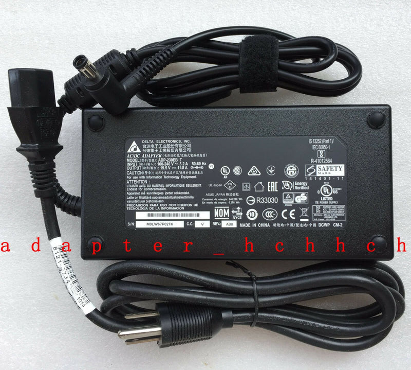 @Original OEM Delta 230W 19.5V 11.8A AC Adapter for ASUS ROG G752VS-XB72K Laptop