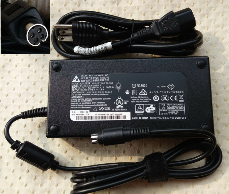 Original MSI GT62VR 6RD(Dominator)-056ES ADP-230EB T Delta 230W AC Adapter&Cord@