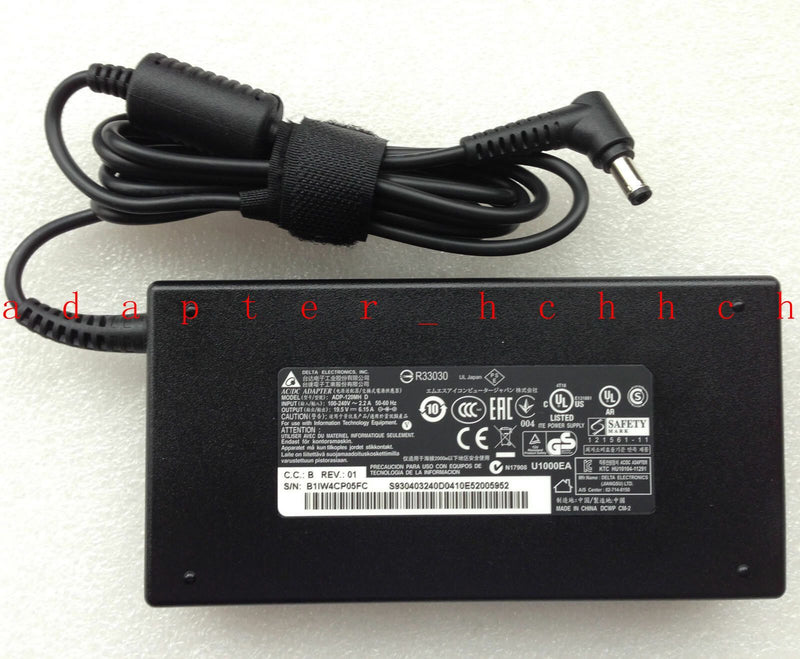 Original 120W Slim AC Adapter for MSI GX610 GX620 GX720 GX740 GT640 GE700 EX610@