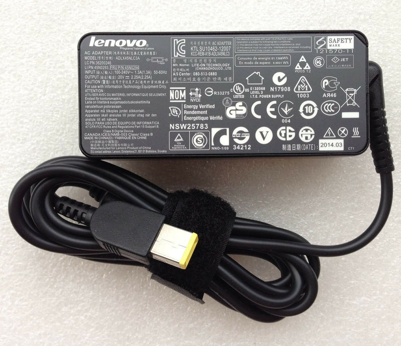 New OEM Lenovo 45W Cord/Charge ThinkPad T440s 20AQ005NUS,ADLX45NDC3A,ADLX45NLC3A