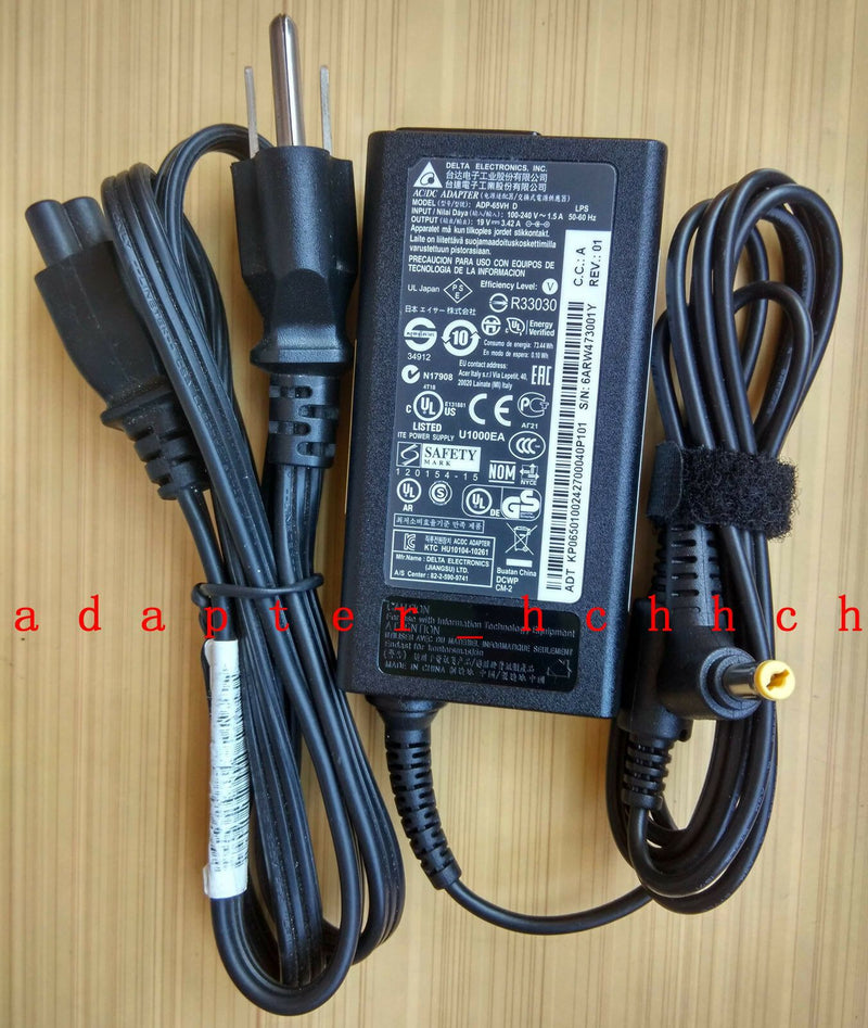 Original OEM Acer Aspire ZC-105 ZC-106 ZC-107 AC Adapter Charger& Power Cord 65W