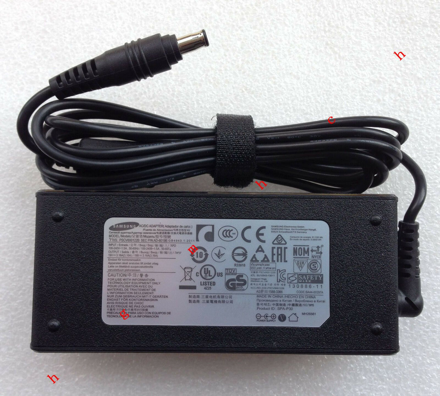 Original OEM Samsung 60W Power Charger ATIV Book 2 NP270E4E-K01US,NP270E5E-K02US