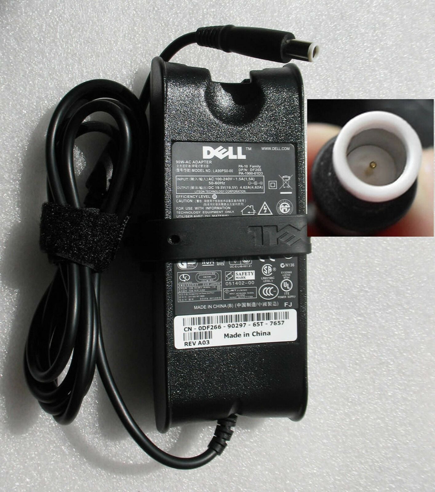 @Original OEM 90W AC Adapter for Dell Latitude,LA90PS0-00,DF266,DF315,LA90PS1-00