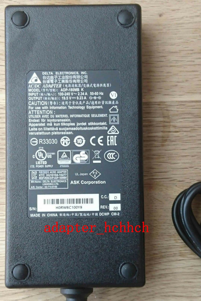 Original OEM Delta 180W 19.5V AC Adapter for Clevo P655RE3,P655RE3-G ADP-180MB K