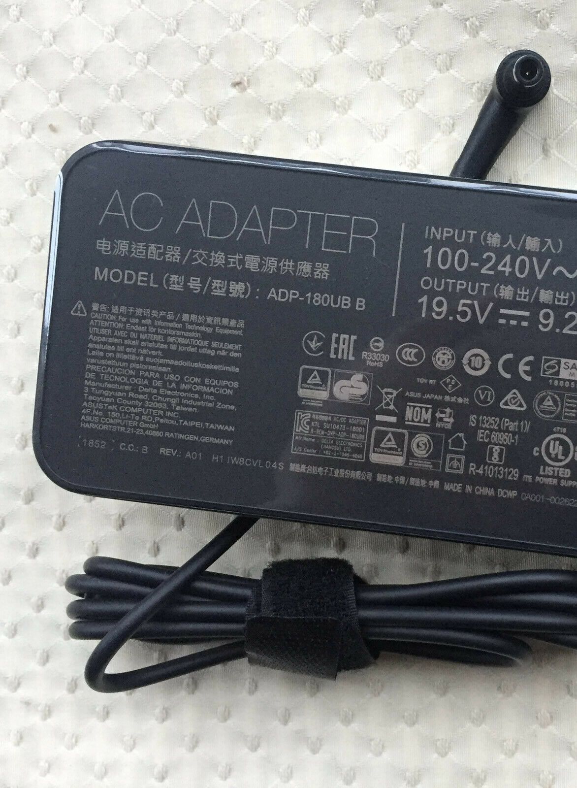 Original ASUS 180W Cord/Charger ROG Strix GL703GM-WS71,A17-180P1A,ADP-180UB B PC