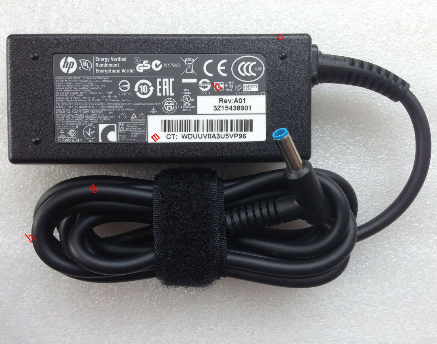 Original Genuine OEM HP 45W AC Power Adapter for HP Pavilion 11-H010NR X2 Laptop