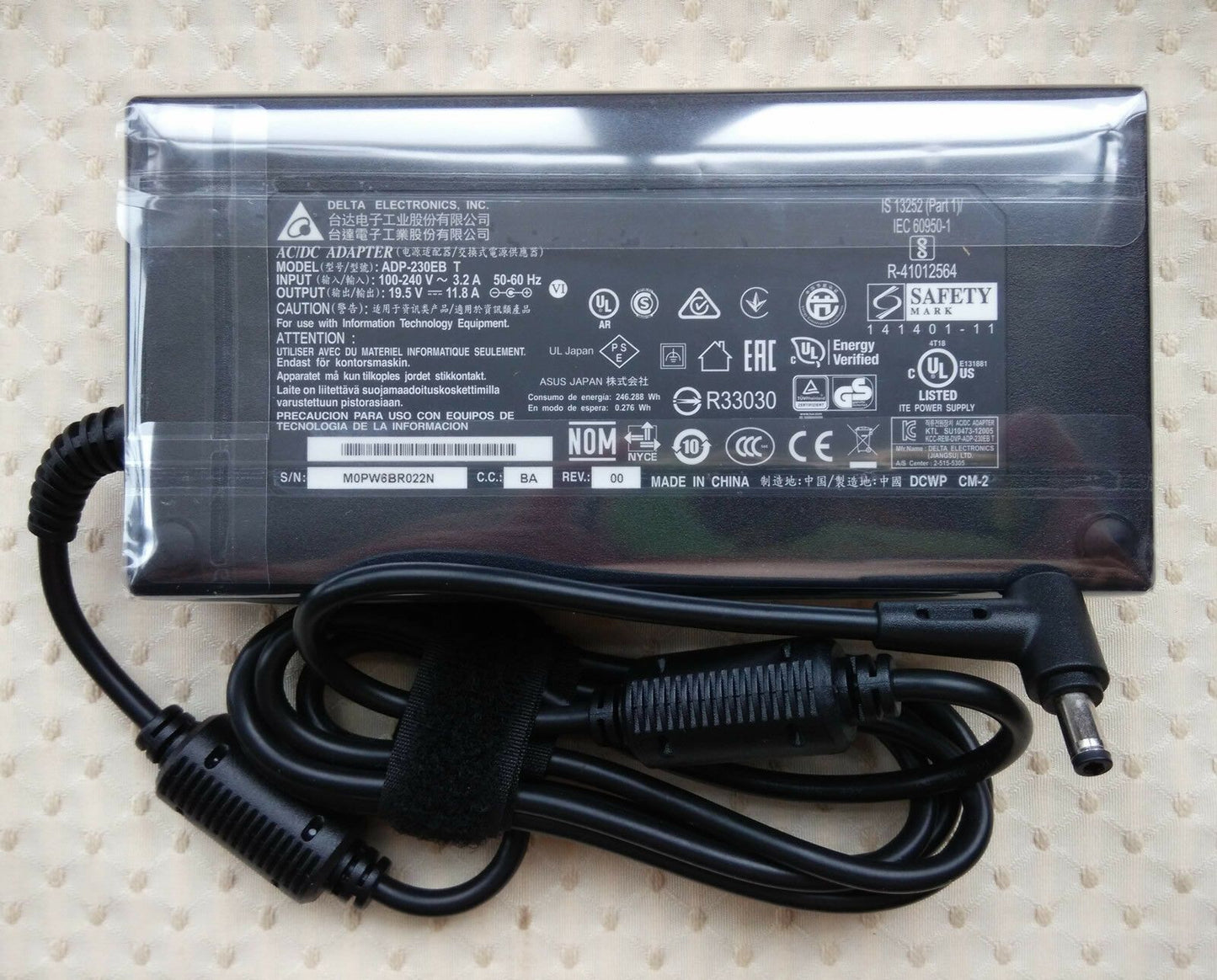 New Original OEM Delta ASUS 230W Cord/Charger ROG Strix GL502VS-DB71,ADP-230EB T
