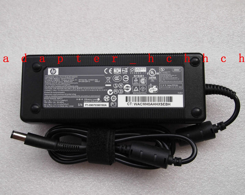 Original OEM HP 120W 18.5V AC Adapter for HP EliteBook 8530p,8530w,8510w,6710b