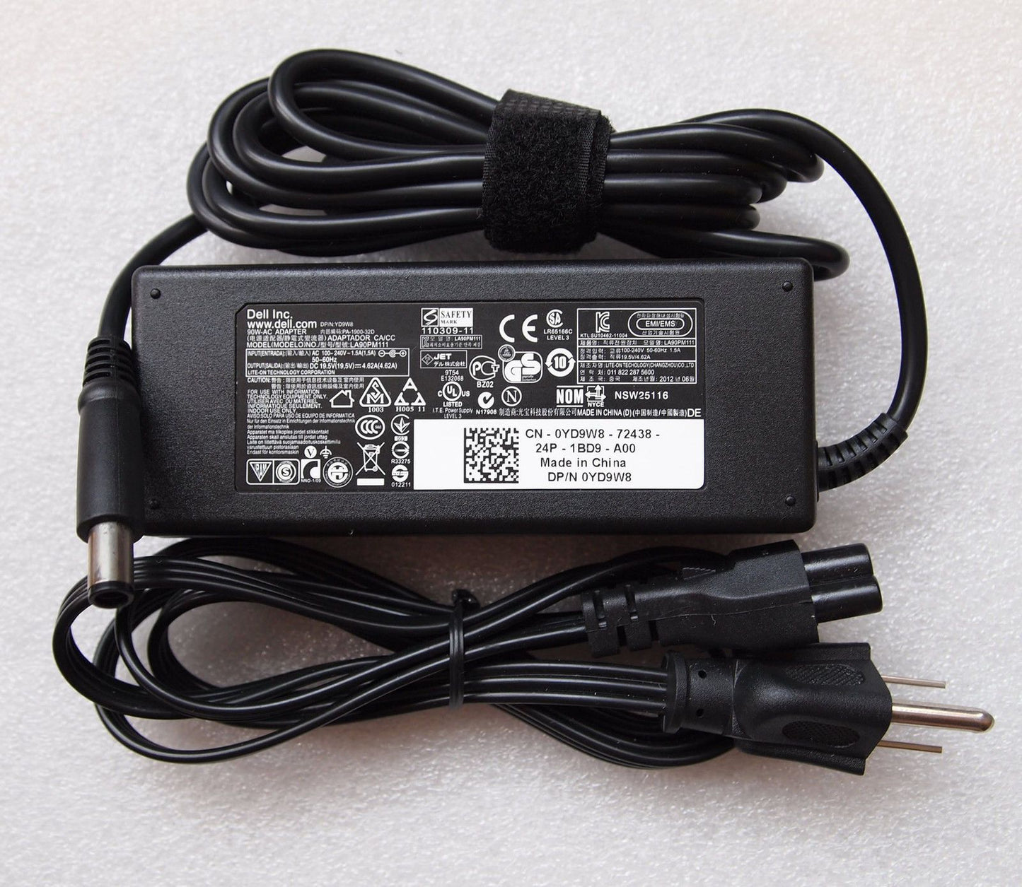 Original OEM Dell 90W AC Charger DA90PM111,LA90PM111,FA90PM111,MV2MM,MK947,YY20N