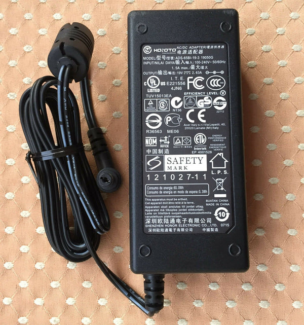 @New Original OEM 19V 2.63A AC Adapter&Cord/Charger for Acer S236HLR LCD Monitor