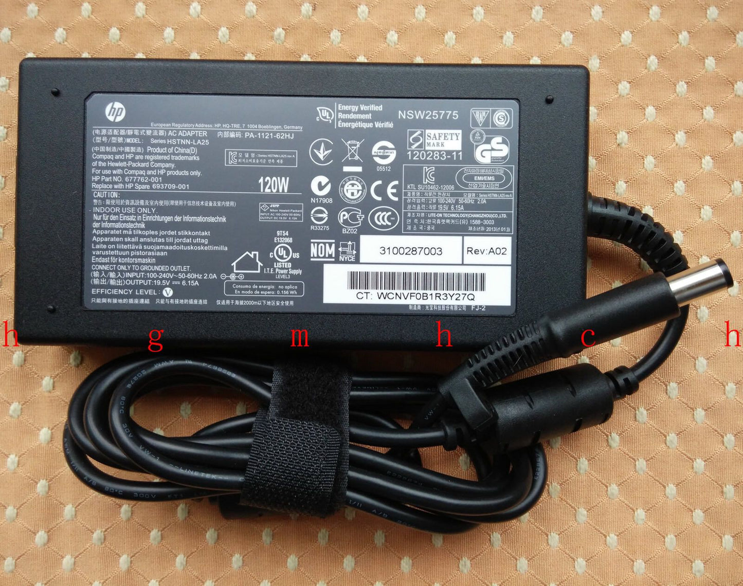 Original Genuine OEM HP 120W 19.5V AC Adapter for HP Envy 15-3247nr,693709-001