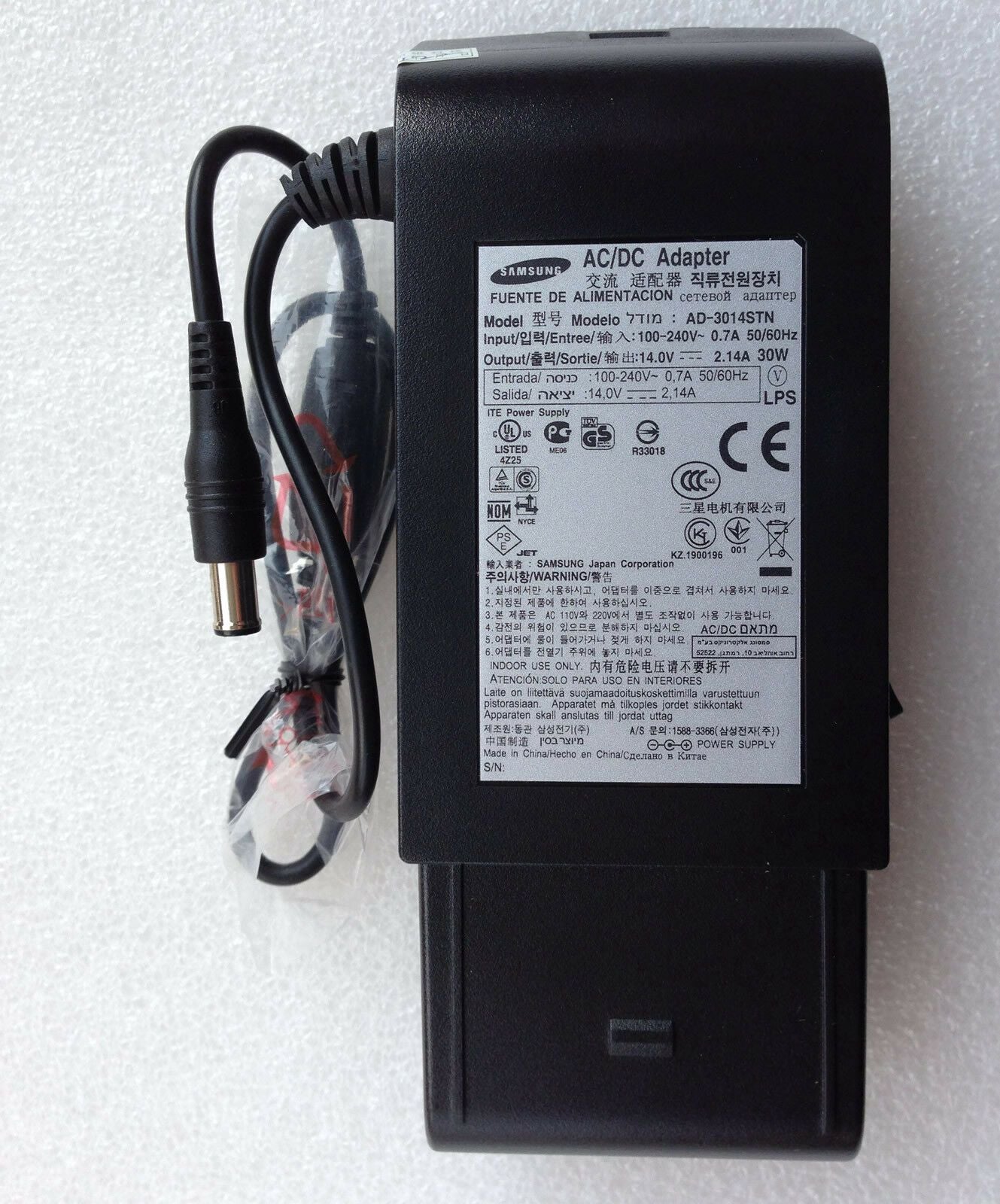 Original Samsung 14V 2.14A Charger S22A350H,S22A350B,S23A350B,S23A350H Monitor