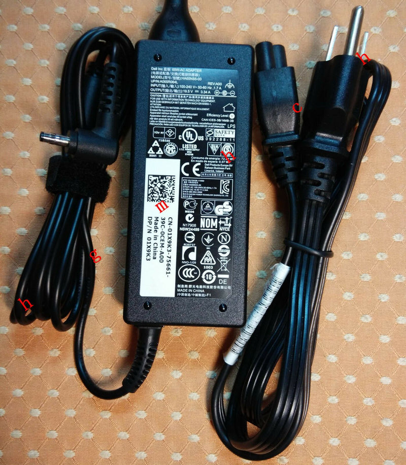 Original OEM Dell 65W 19.5V 3.34A AC Adapter for Dell Vostro 5470,P41G002 Laptop