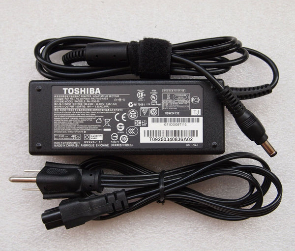 Original OEM Toshiba Charger Satellite E105,E205,C645,C645D,C650 PA3715E-1AC3 PC