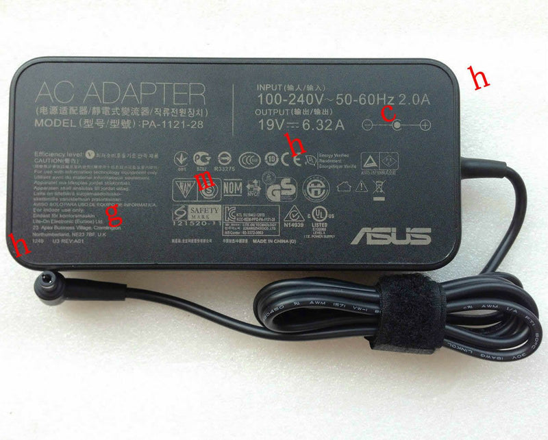 @New Original Genuine OEM Asus 120W Slim AC Adapter for G50V/T9600 Gaming Laptop