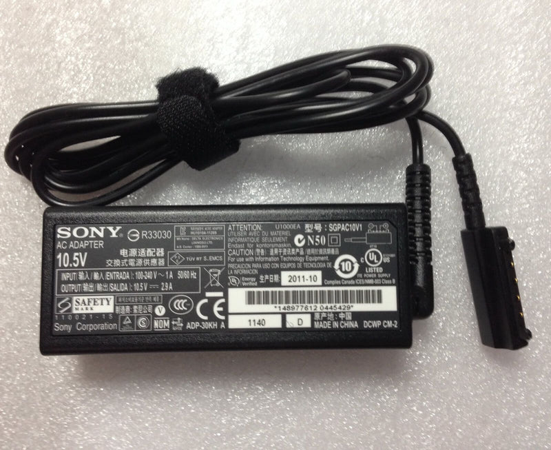 @Original OEM Sony SGPAC10V1 10.5V 2.9A AC Adapter+Cord for Sony Tablet S Series