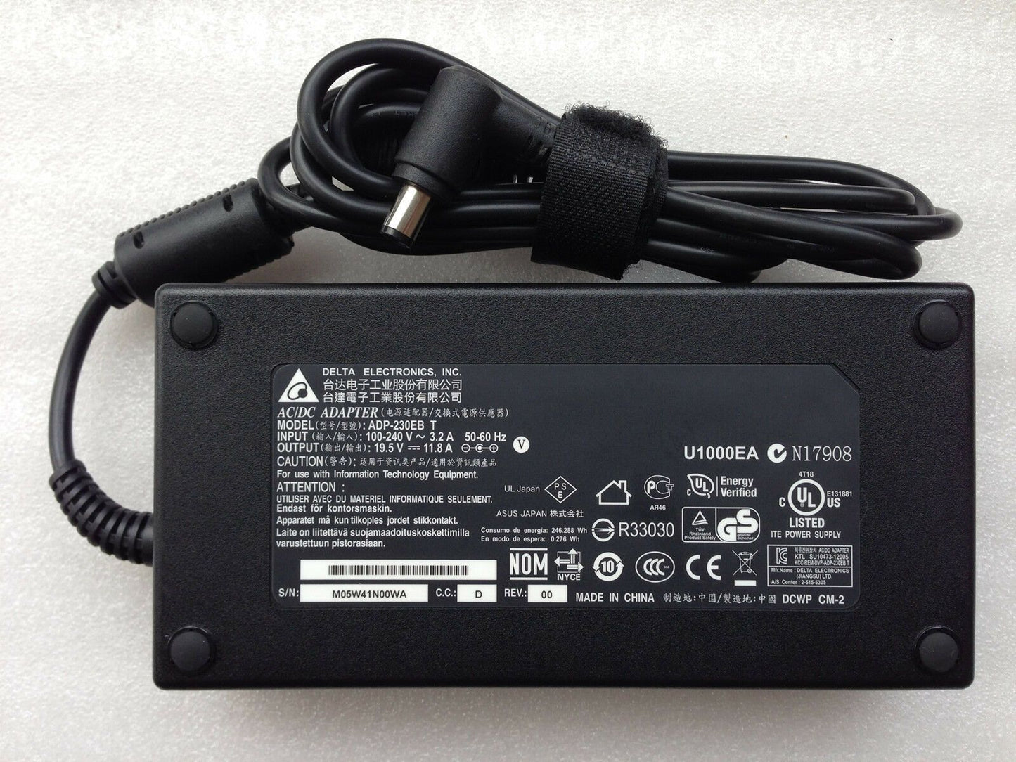 Original OEM Delta 230W AC Adapter for ASUS ROG G751JT-DH72,ADP-230EB T Notebook