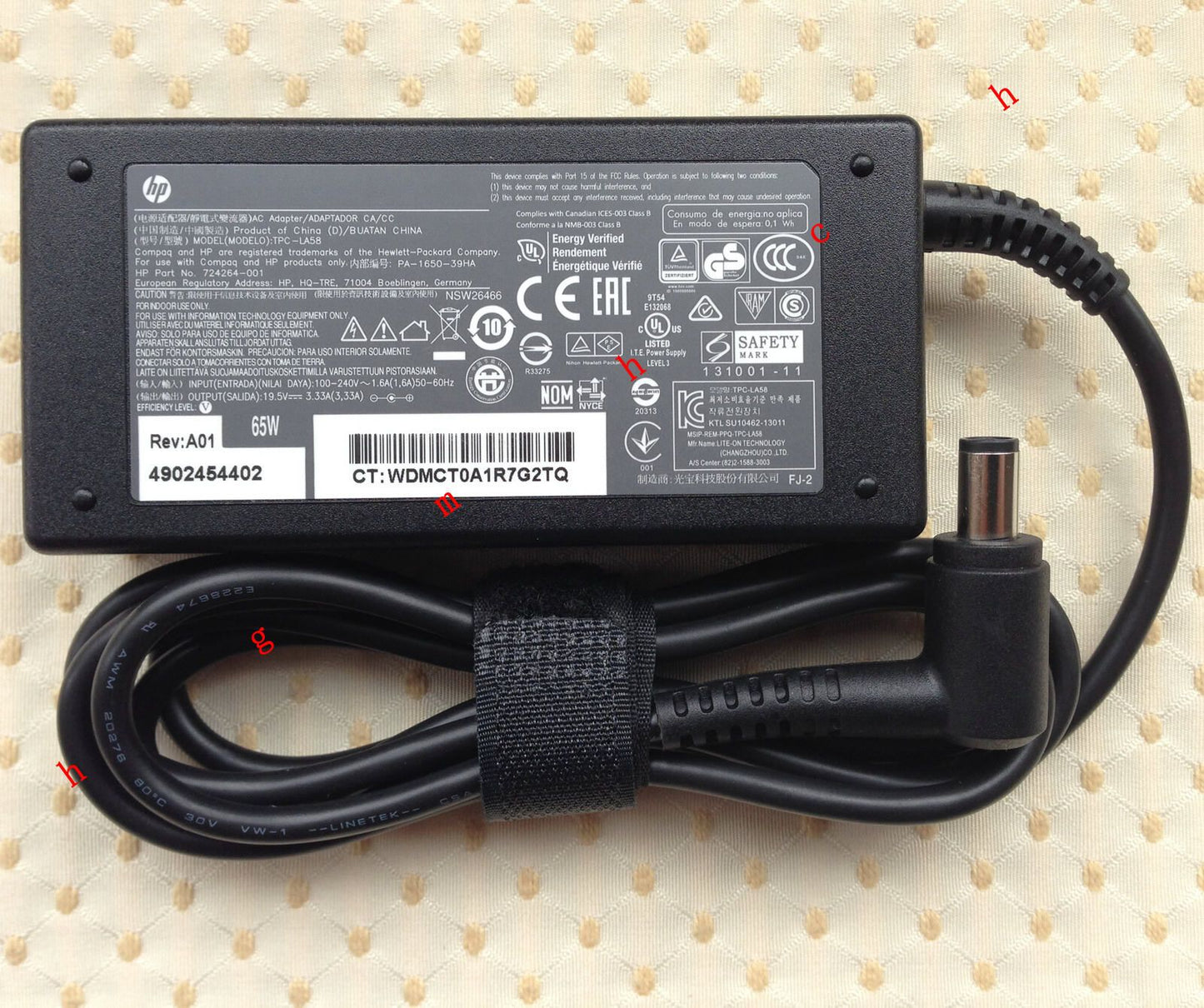 Original OEM 65W 19.5V 3.33A AC Adapter for HP T620 F5A54AT Flexible Thin Client