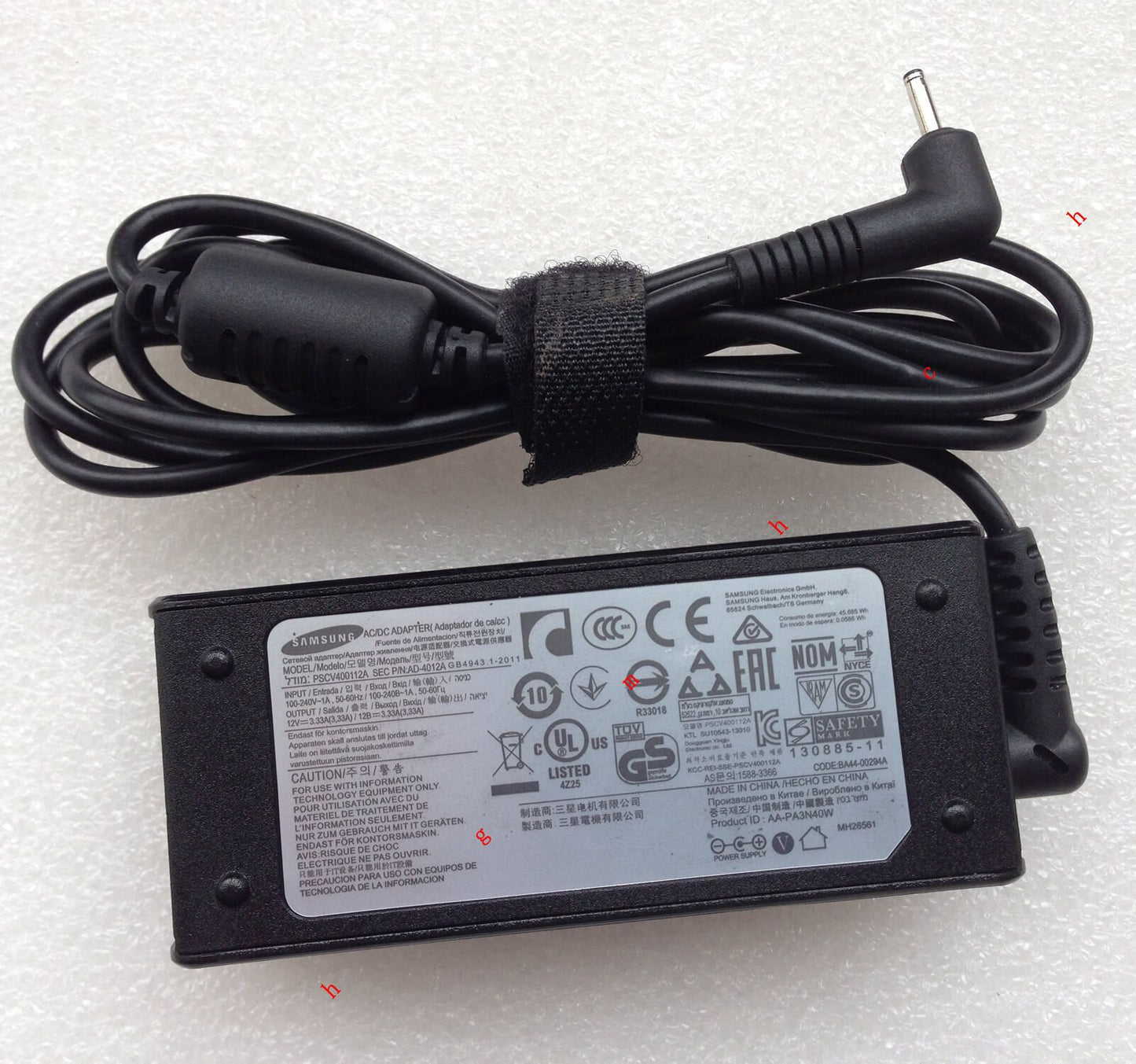@Original Samsung ATIV Smart PC Pro XE700T1C-K02US AD-4012A,12V 3.33A AC Adapter