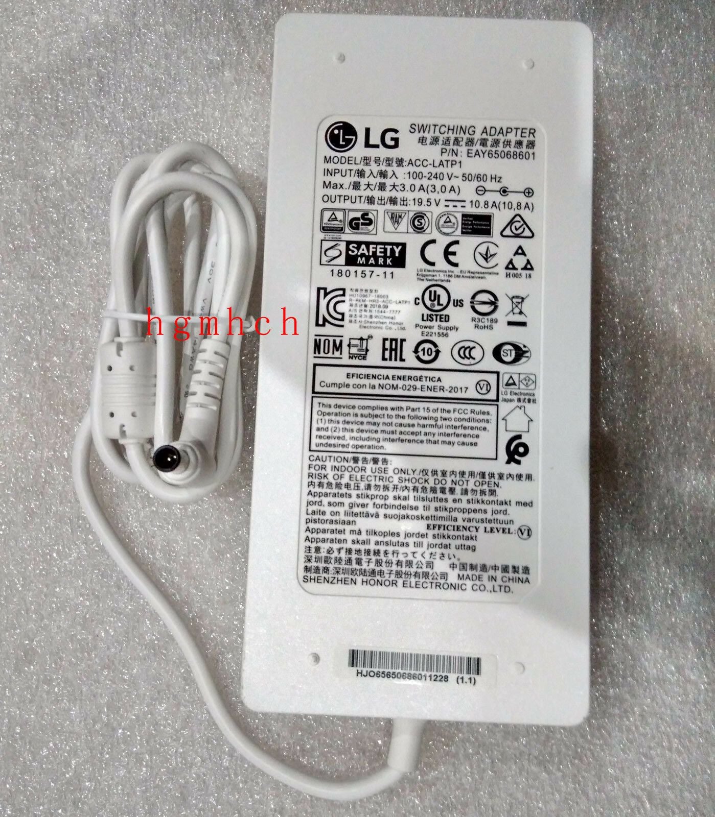 Original LG 19.5V 210W AC Adapter for LG Electronics Monitor 32UL950-W,ACC-LATP1