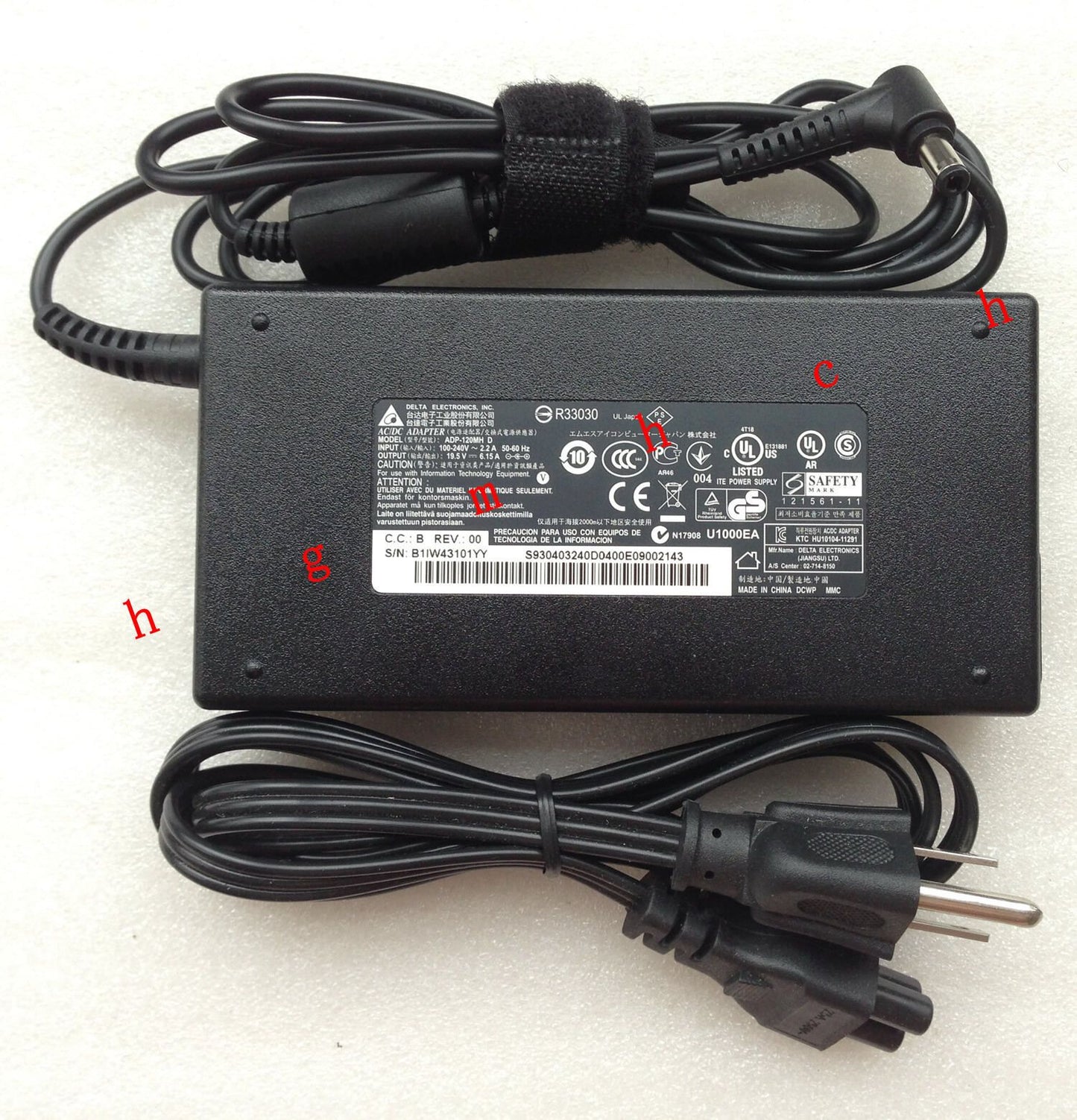 @Original OEM Delta 120W Slim AC Adapter for MSI GP60 2PE-010US LEOPARD Notebook