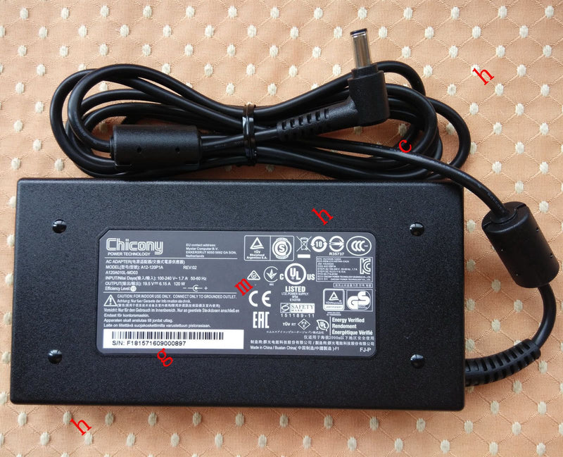 Original OEM Chicony 120W 19.5V 6.15A AC Adapter for Clevo P640HK1 Gaming Laptop