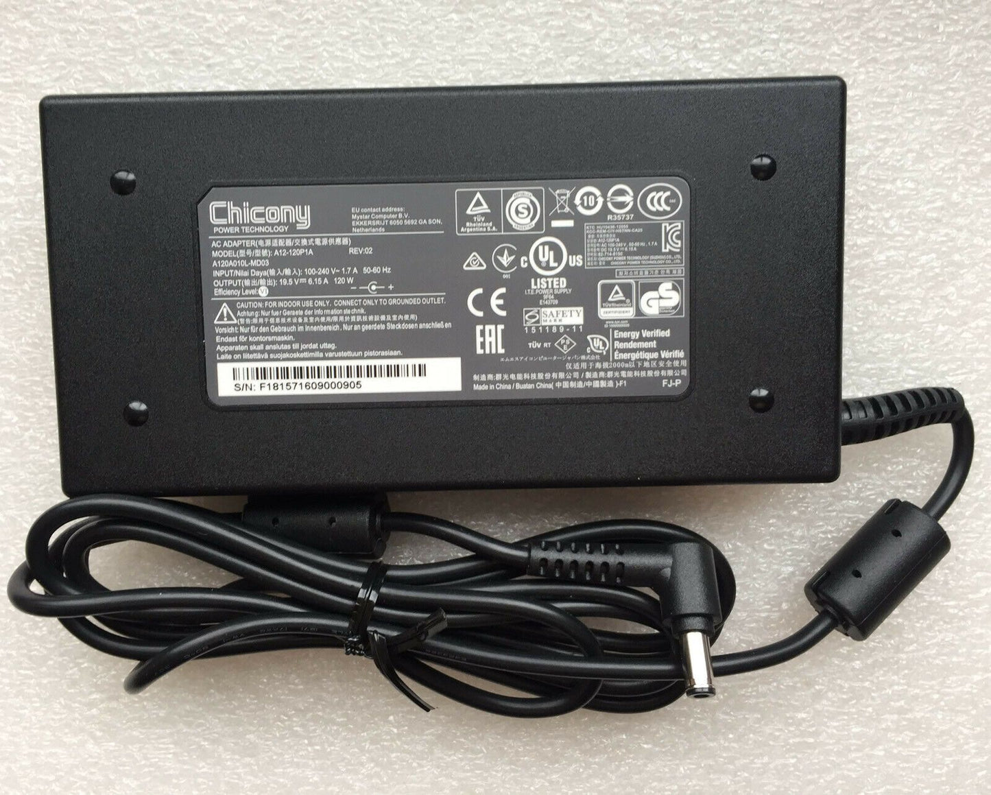 @New Original OEM AC Adapter Power Cord/Charger MSI GF63 8RC-249US Gaming Laptop