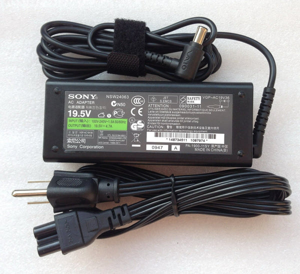 Original AC Adapter Charger for SONY VAIO VPC-EA2MGX/BI VPC-CW23FX/B