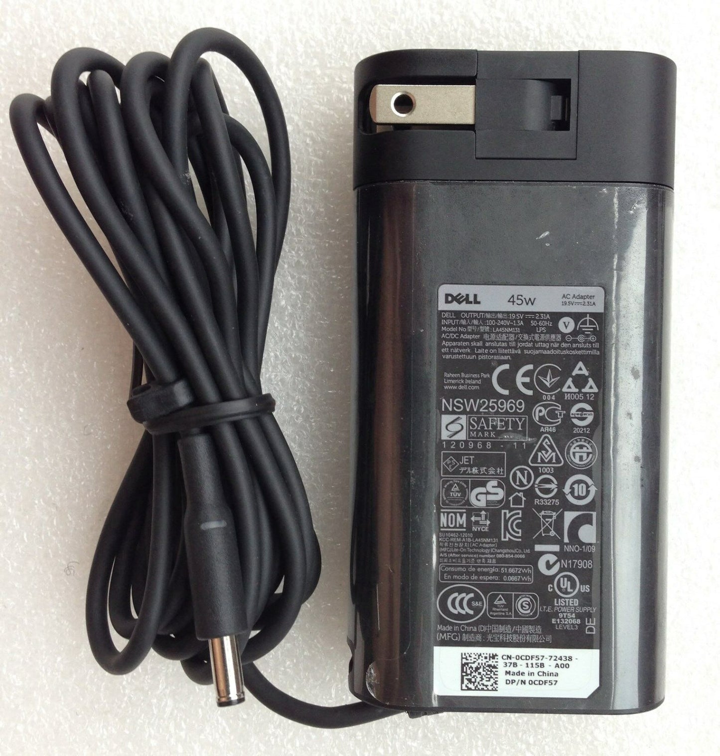 Original OEM Dell 45W 19.5V AC Adapter for Dell XPS 13 9350,dncwt5146h Ultrabook