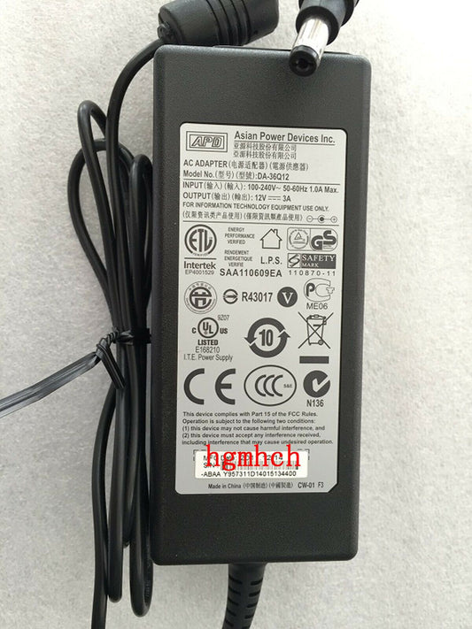 New Original 12V 3A AC Adapter&Cord for Acer ED242QR Abidpx WQHD Curved Monitor