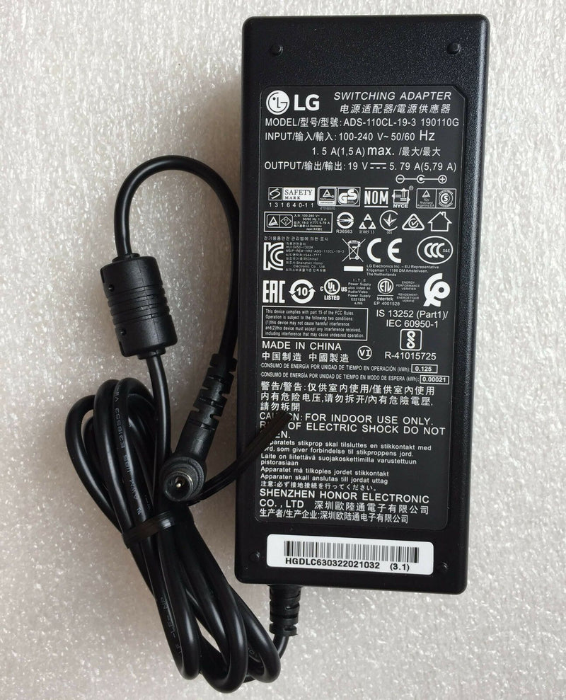 @Original OEM LG Monitor 32GK850G-B, ADS-110CL-19-3,190110G,19V 5.79A AC Adapter
