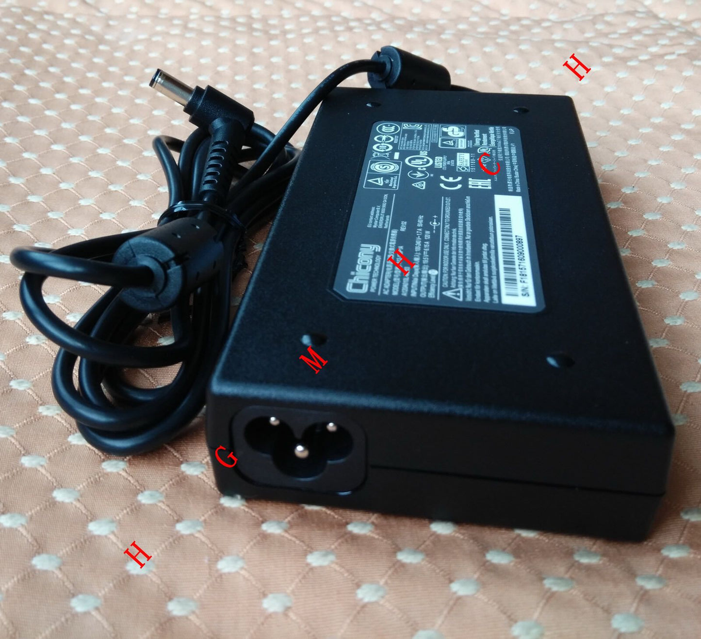 Original OEM Chicony 120W Slim AC/DC Adapter for MSI GE72 6QE(Apache Pro)-250AU