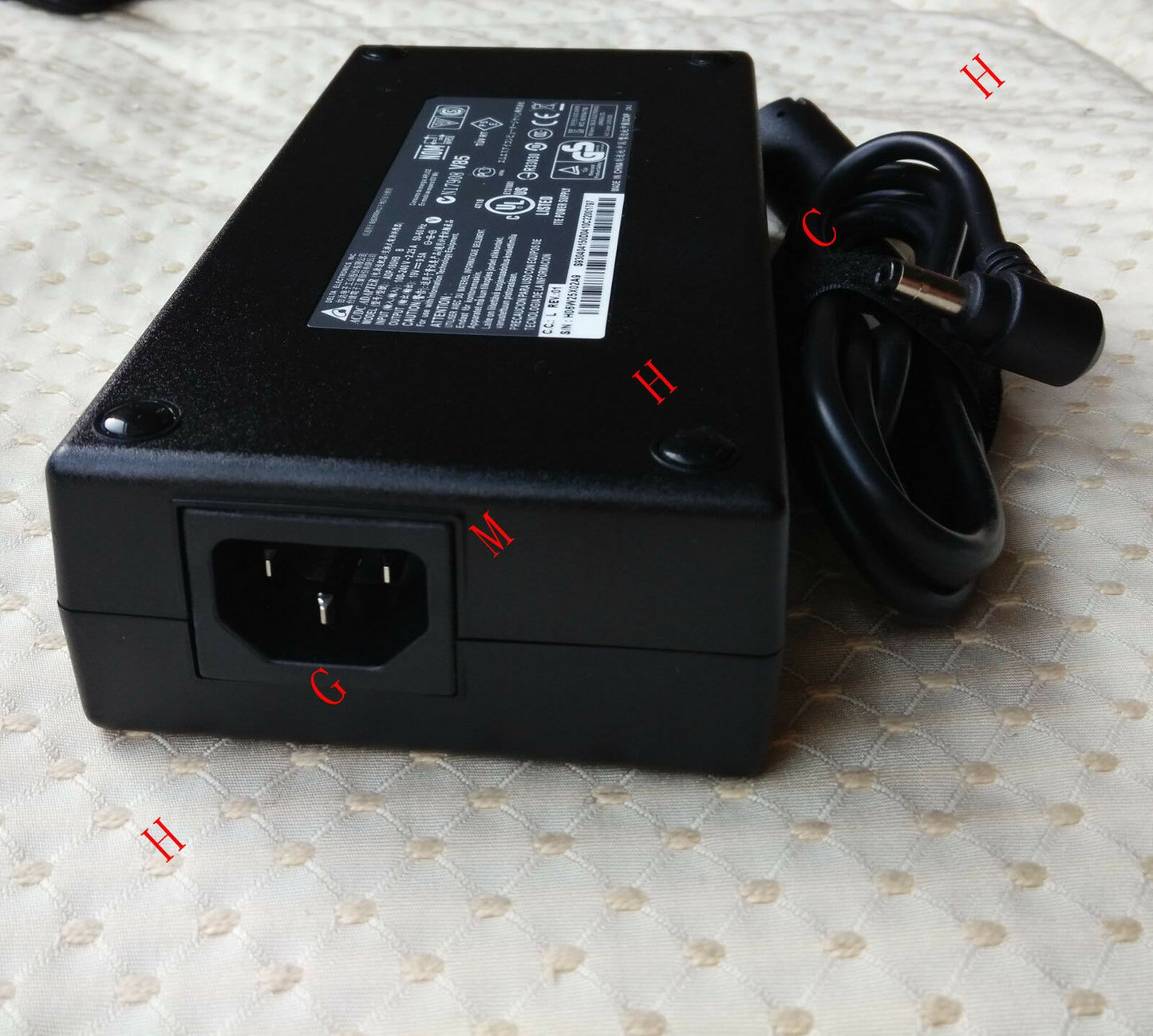 New OEM MSI Delta 180W Cord/Charger GT70 0NE-277US,GT70 0NE-609US,GT70 0NE-609US