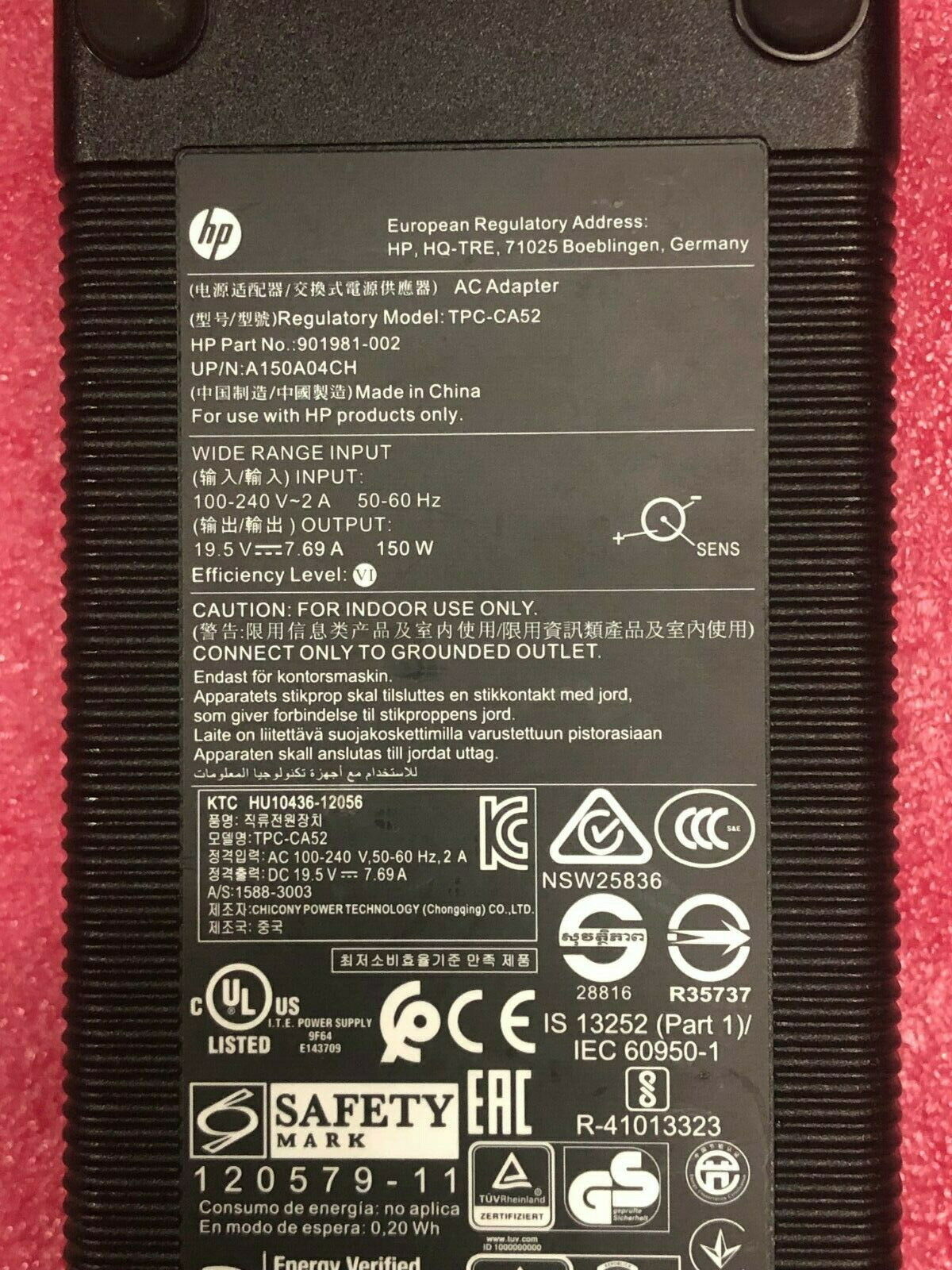 New Original HP 150W 19.5V AC Adapter for HP Pavilion 24-b017a,901981-002 AIO PC